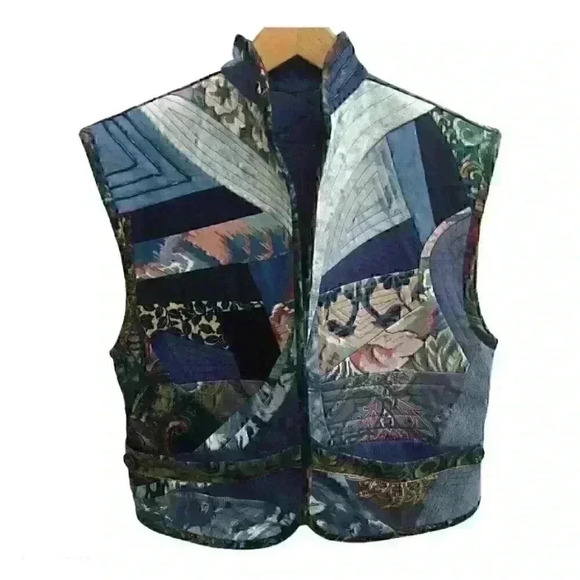 Vintage  Deanna Gauthier Reversible Vest - Picture 1 of 13